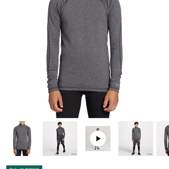 DSG Gray Long Sleeve Tee with Mock Turtleneck - Picture 4 of 5